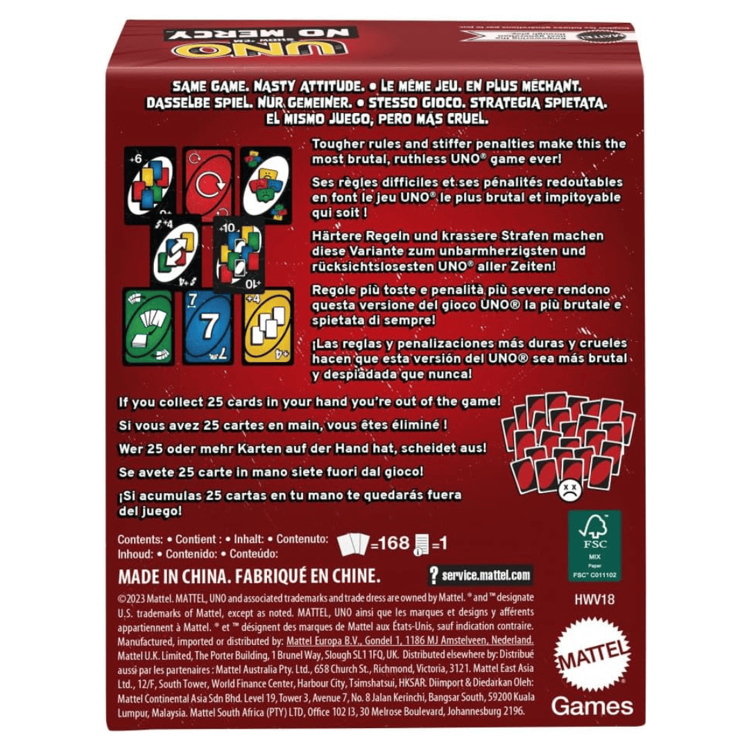  No Mercy Card Game